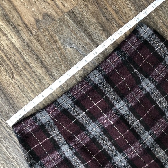Pariscope Wool Blend Dark Academia Plaid Mini Skirt - Picture 4 of 9